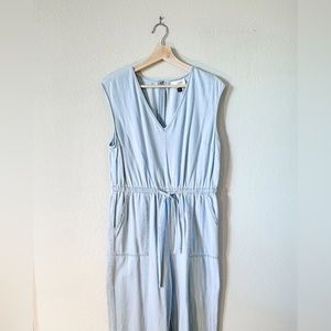 Womens Chambray Light Denim Romper Jumpsuit Size Xsmall